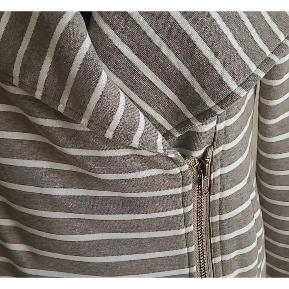 Women’s Mystree Striped Moto Jacket Size Small - Picture 2 of 6